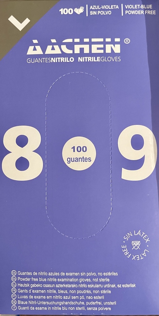 Boîte de 100 gants Nitrile bleus taille L