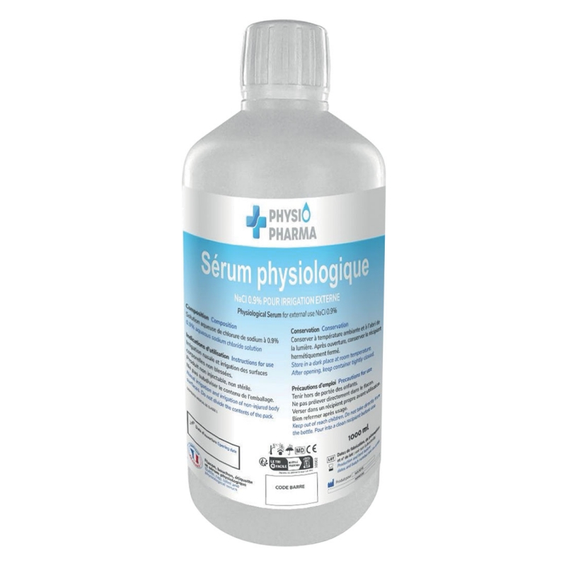 Sérum Physiologique flacons de 1l carton de 12